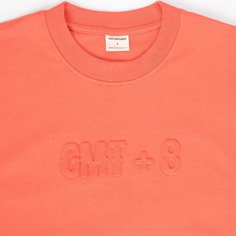 GMT+8 Embossed Oversized T-Shirt