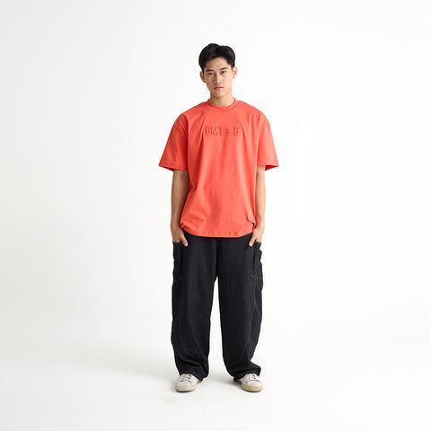 GMT+8 Embossed Oversized T-Shirt