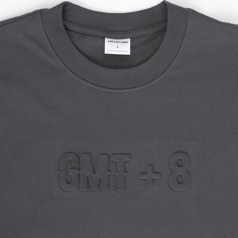 GMT+8 Embossed Oversized T-Shirt