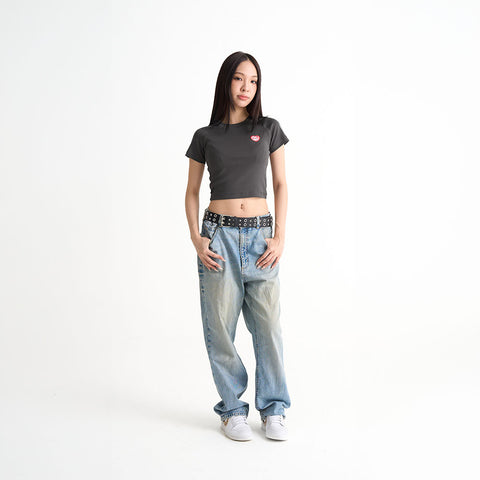 KL Heart Embroidered Baby Tee
