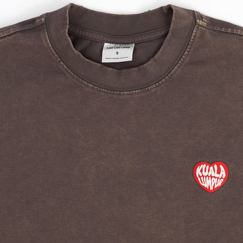 KL Heart Faded Cropped Boxy Tee
