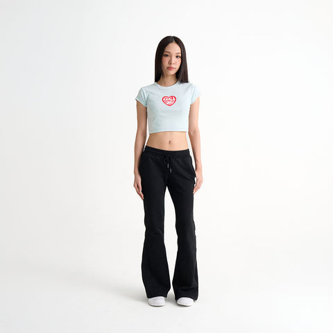 KL Heart Graphic Cropped Baby Tee