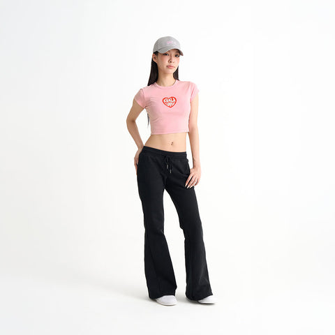 KL Heart Graphic Cropped Baby Tee