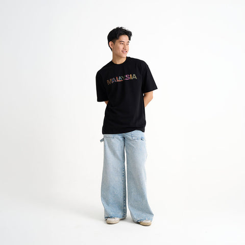 Malaysia Batik Print Oversized T-Shirt