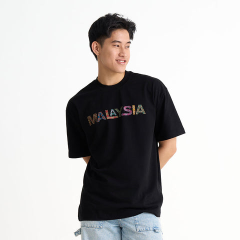 Malaysia Batik Print Oversized T-Shirt