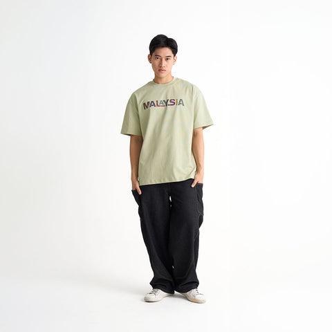 Malaysia Batik Print Oversized T-Shirt